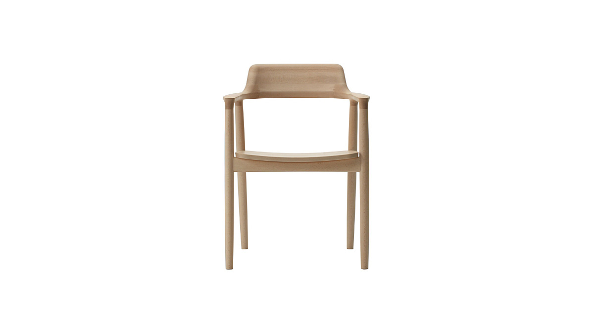 HIROSHIMA ARM CHAIR WOODEN SEAT｜マルニ木工 