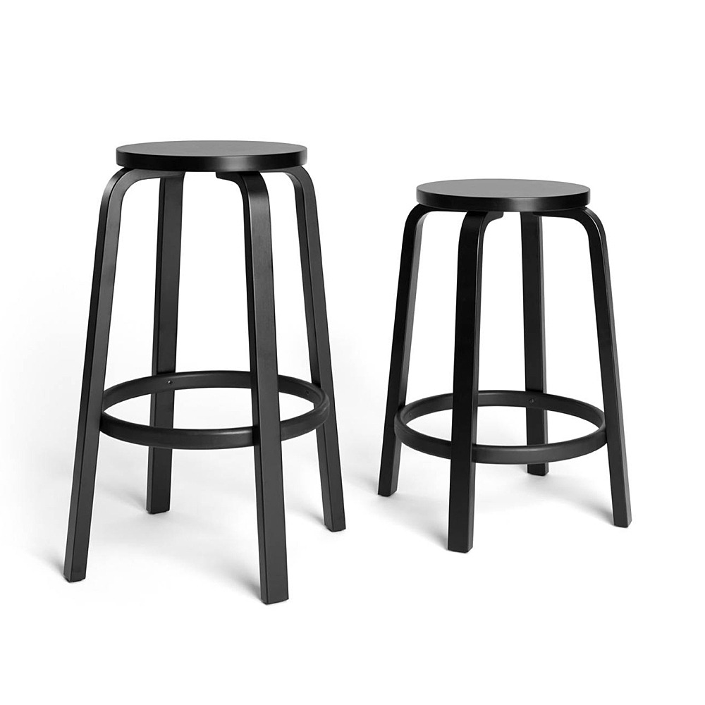 artek アアルト stool 64 70s ハイスツール ブラックリノリウム
